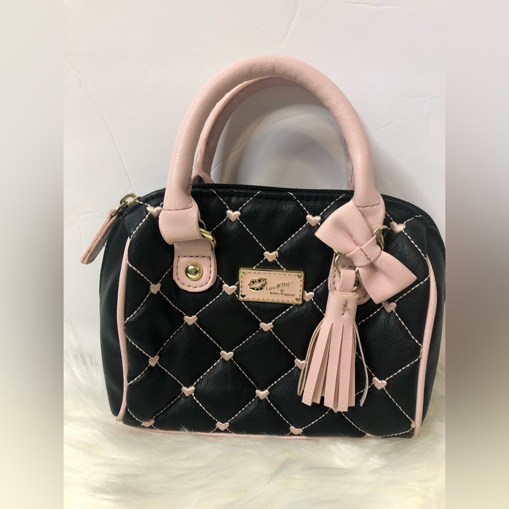 Luv Betsey Johnson mini bag embroidered hearts